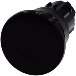 Siemens 3SU1000-1BD10-0AA0 Bouton Champignon Collerette Plastique Noir 1 Pc(s) - Noir