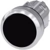 Siemens 3SU1050-0AB10-0AA0 Bouton Poussoir à Pression Collerette Métal, Finition Brillante, Actionneur Plat Noir 1 Pc(s - Noir