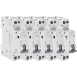 Lot De 5 Disjoncteurs électriques Phase + Neutre 2A - SIEMENS - SIEMENS