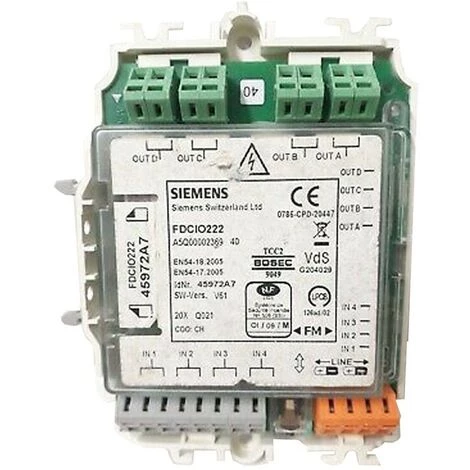 Module Adressé Siemens 4 Entrées, 4 Sorties A5Q00002369 1 Module Adressé Siemens 4 Entrées, 4 Sorties A5Q00002369