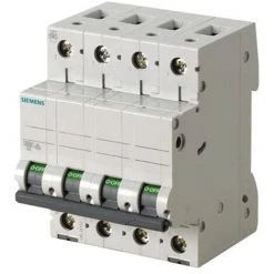 Interrupteur Magnétothermique Siemens 4P 16A 6 Ka Type C 4 Modules