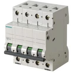 Interrupteur Magnétothermique Siemens 4P 25A 6 Ka Type C 4 Modules