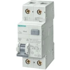 Siemens 1P+N 10A 30mA Disjoncteur Différentiel Type A 4,5kA 2 Modules 5SU13537KK10