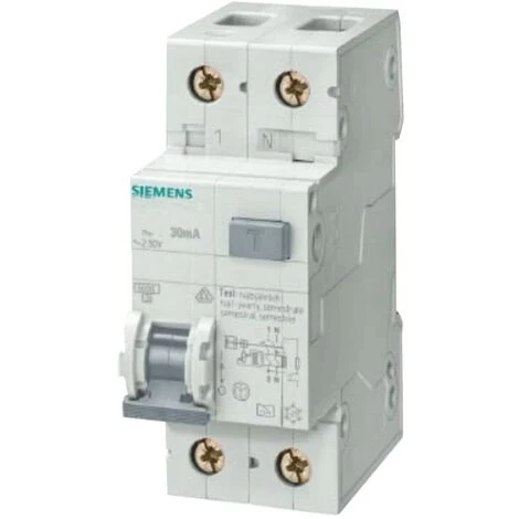 Siemens 1P+N 10A 30mA Disjoncteur Différentiel Type A 4,5kA 2 Modules 5SU13537KK10 1 Siemens 1P+N 10A 30mA Disjoncteur Différentiel Type A 4,5kA 2 Modules 5SU13537KK10