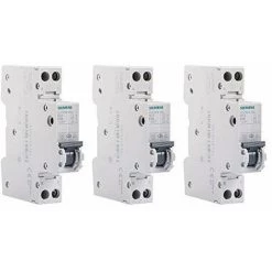 5SY3016-7KL LOT 3 DISJONCTEURS MODULAIRES 230V, 4,5kA, 1+N POLES, COURBE C, 16A - SIEMENS - SIEMENS