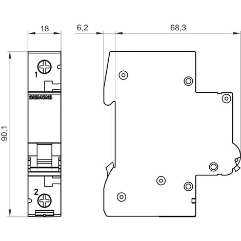 Siemens 5SL41036 5SL4103-6 Disjoncteur 1 Pôle 3 A 230 V, 400 V 2 Siemens 5SL41036 5SL4103-6 Disjoncteur 1 Pôle 3 A 230 V, 400 V – Image 2