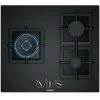 SIEMENS Table De Cuisson Gaz Verre 59cm 3 Bruleurs Avec 1 Wok 4000W StepFlame Noir - Noir