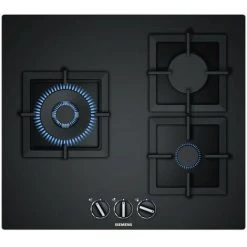 SIEMENS Table De Cuisson Gaz Verre 59cm 3 Bruleurs Avec 1 Wok 4000W StepFlame Noir - Noir -SIEMENS Soldes 2022 14794958 5