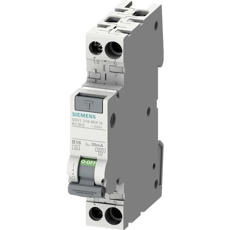 Disjoncteur Différentiel/Disjoncteur De Protection Siemens 5SV13167KK10 2 Pôles 10 A 0.03 A 230 V 1 Disjoncteur Différentiel/Disjoncteur De Protection Siemens 5SV13167KK10 2 Pôles 10 A 0.03 A 230 V