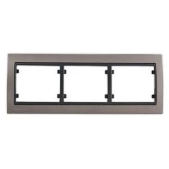 Plaque Triple Horizontale Métal Texturé Moca Delta IRIS - SIEMENS - SIEMENS