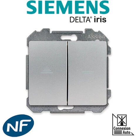 Interrupteur Pour Volet Roulant Alu Silver Delta IRIS - SIEMENS - SIEMENS 2 Interrupteur Pour Volet Roulant Alu Silver Delta IRIS - SIEMENS - SIEMENS – Image 2