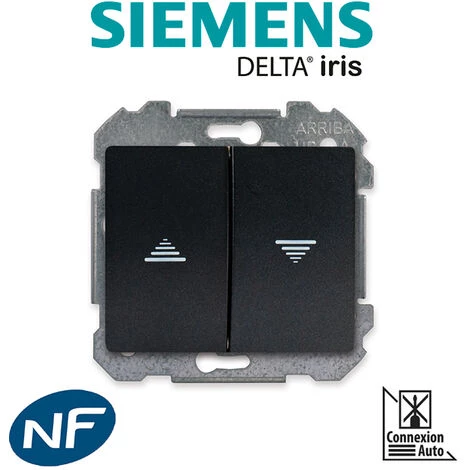 Interrupteur Pour Volet Roulant Anthracite Delta IRIS - SIEMENS - SIEMENS 2 Interrupteur Pour Volet Roulant Anthracite Delta IRIS - SIEMENS - SIEMENS – Image 2