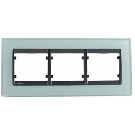 Plaque Triple Horizontale En Verre Bleu Delta IRIS - SIEMENS - SIEMENS 1 Plaque Triple Horizontale En Verre Bleu Delta IRIS - SIEMENS - SIEMENS