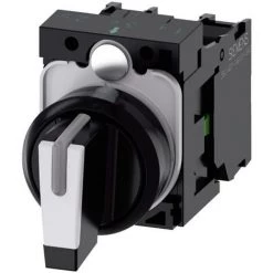 Siemens 3SU1100-2BL60-1NA0 Commutateur à Manette Collerette Plastique Noir, Blanc 2 X 45 ° 1 Pc(s)