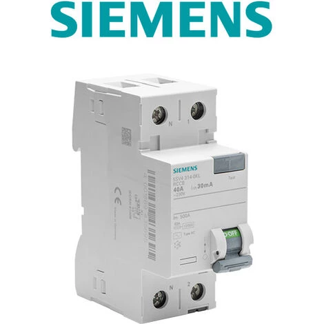 Interrupteur Différentiel 30 MA 40 A Type AC - SIEMENS - SIEMENS 2 Interrupteur Différentiel 30 MA 40 A Type AC - SIEMENS - SIEMENS – Image 2
