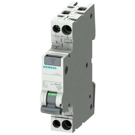 Magnétothermique Différentiel Siemens 6A 4,5KA 1P+N Type A 30ma 5SV13137KK06 1 Magnétothermique Différentiel Siemens 6A 4,5KA 1P+N Type A 30ma 5SV13137KK06
