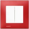 Double Va Et Vient Blanc Delta Viva + Plaque Rouge - SIEMENS - SIEMENS