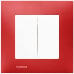 Double Va Et Vient Blanc Delta Viva + Plaque Rouge - SIEMENS - SIEMENS