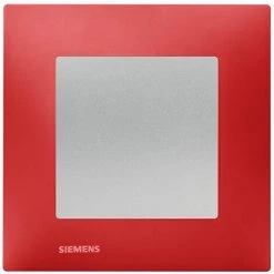 Poussoir Silver Delta Viva + Plaque Rouge - SIEMENS - SIEMENS
