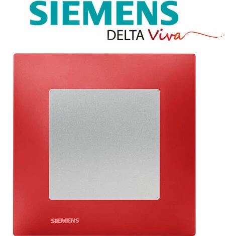 Poussoir Silver Delta Viva + Plaque Rouge - SIEMENS - SIEMENS 2 Poussoir Silver Delta Viva + Plaque Rouge - SIEMENS - SIEMENS – Image 2