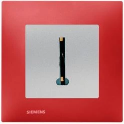 Prise Téléphone Silver Delta Viva + Plaque Rouge - SIEMENS - SIEMENS