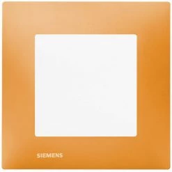 Poussoir Blanc Delta Viva + Plaque Orange - SIEMENS - SIEMENS