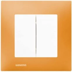 Double Va Et Vient Blanc Delta Viva + Plaque Orange - SIEMENS - SIEMENS