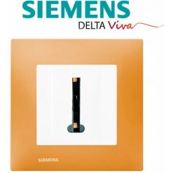 Prise Téléphone Blanc Delta Viva + Plaque Orange - SIEMENS - SIEMENS -SIEMENS Soldes 2022 3124223 2