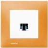 Prise RJ45 Blanc Delta Viva + Plaque Orange - SIEMENS - SIEMENS
