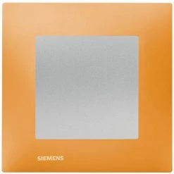 Poussoir Silver Delta Viva + Plaque Orange - SIEMENS - SIEMENS