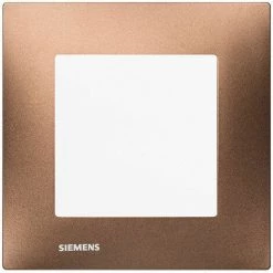 Va Et Vient Blanc Delta Viva + Plaque Métal Marron - SIEMENS - SIEMENS