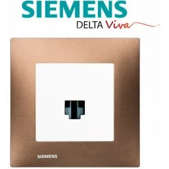 Prise RJ45 Blanc Delta Viva + Plaque Métal Marron - SIEMENS - SIEMENS -SIEMENS Soldes 2022 3124256 2