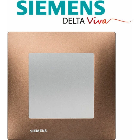 Va Et Vient Silver Delta Viva + Plaque Métal Marron - SIEMENS - SIEMENS 2 Va Et Vient Silver Delta Viva + Plaque Métal Marron - SIEMENS - SIEMENS – Image 2