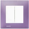 Double Va Et Vient Blanc Delta Viva + Plaque Violet - SIEMENS - SIEMENS
