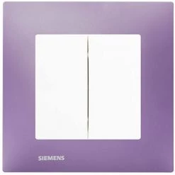 Double Va Et Vient Blanc Delta Viva + Plaque Violet - SIEMENS - SIEMENS