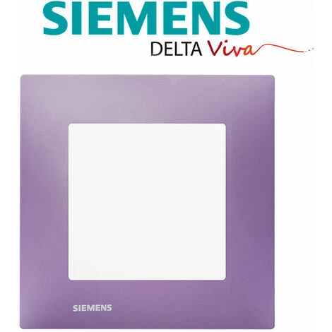 Va Et Vient à Voyant Blanc Delta Viva + Plaque Violet - SIEMENS - SIEMENS 2 Va Et Vient à Voyant Blanc Delta Viva + Plaque Violet - SIEMENS - SIEMENS – Image 2