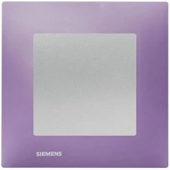 Poussoir Silver Delta Viva + Plaque Violet - SIEMENS - SIEMENS
