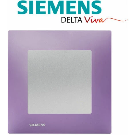 Poussoir Silver Delta Viva + Plaque Violet - SIEMENS - SIEMENS 2 Poussoir Silver Delta Viva + Plaque Violet - SIEMENS - SIEMENS – Image 2