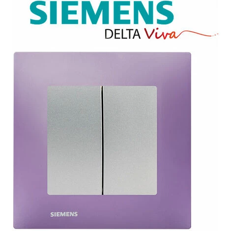 Double Va Et Vient Silver Delta Viva + Plaque Violet - SIEMENS - SIEMENS 2 Double Va Et Vient Silver Delta Viva + Plaque Violet - SIEMENS - SIEMENS – Image 2