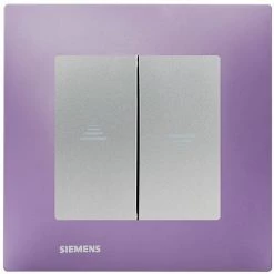 Interrupteur Volet Roulant Silver Delta Viva + Plaque Violet - SIEMENS - SIEMENS