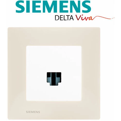 Prise RJ45 Blanc Delta Viva + Plaque Beige - SIEMENS - SIEMENS 2 Prise RJ45 Blanc Delta Viva + Plaque Beige - SIEMENS - SIEMENS – Image 2