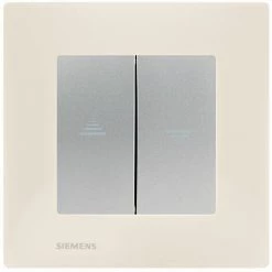 Interrupteur Volet Roulant Silver Delta Viva + Plaque Beige - SIEMENS - SIEMENS