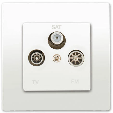 Prise TV FM SAT Blanc Delta Viva + Plaque Blanc - SIEMENS - SIEMENS 1 Prise TV FM SAT Blanc Delta Viva + Plaque Blanc - SIEMENS - SIEMENS