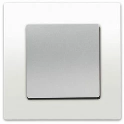 Poussoir Silver Delta Viva + Plaque Blanc - SIEMENS - SIEMENS