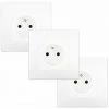 LOT 3 Prise 2P+T Blanc Delta Viva + Plaque Blanc - SIEMENS - SIEMENS
