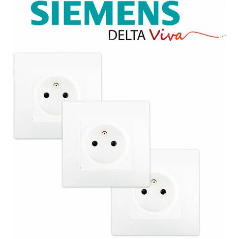 LOT 3 Prise 2P+T Blanc Delta Viva + Plaque Blanc - SIEMENS - SIEMENS 2 LOT 3 Prise 2P+T Blanc Delta Viva + Plaque Blanc - SIEMENS - SIEMENS – Image 2