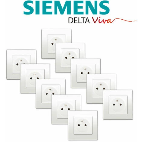 LOT De 10 Prises 2P+T Blanc Delta Viva + Plaques Blanc - SIEMENS - SIEMENS 2 LOT De 10 Prises 2P+T Blanc Delta Viva + Plaques Blanc - SIEMENS - SIEMENS – Image 2