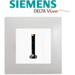 Prise Téléphone Blanc Delta Viva + Plaque Gris - SIEMENS - SIEMENS -SIEMENS Soldes 2022 3124373 2