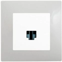 Prise RJ45 Blanc Delta Viva + Plaque Gris - SIEMENS - SIEMENS