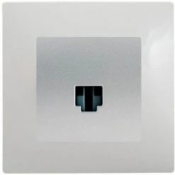 Prise RJ45 Silver Delta Viva + Plaque Gris - SIEMENS - SIEMENS